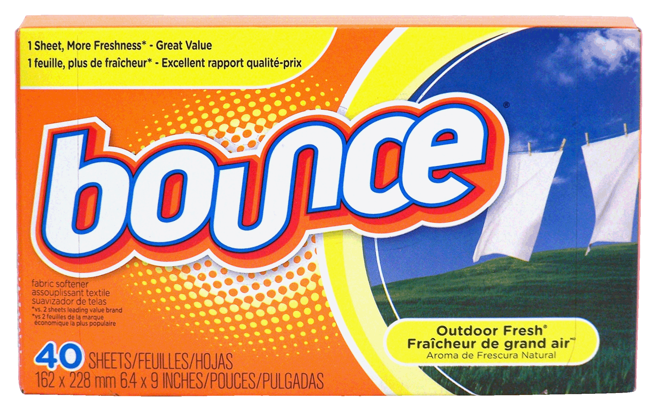 Bounce  fabric softener sheets outdoor fresh Full-Size Picture